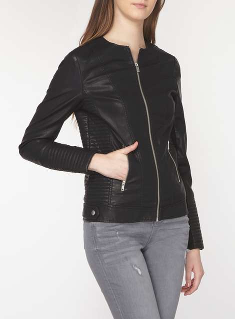 **Tall Faux Leather Jacket